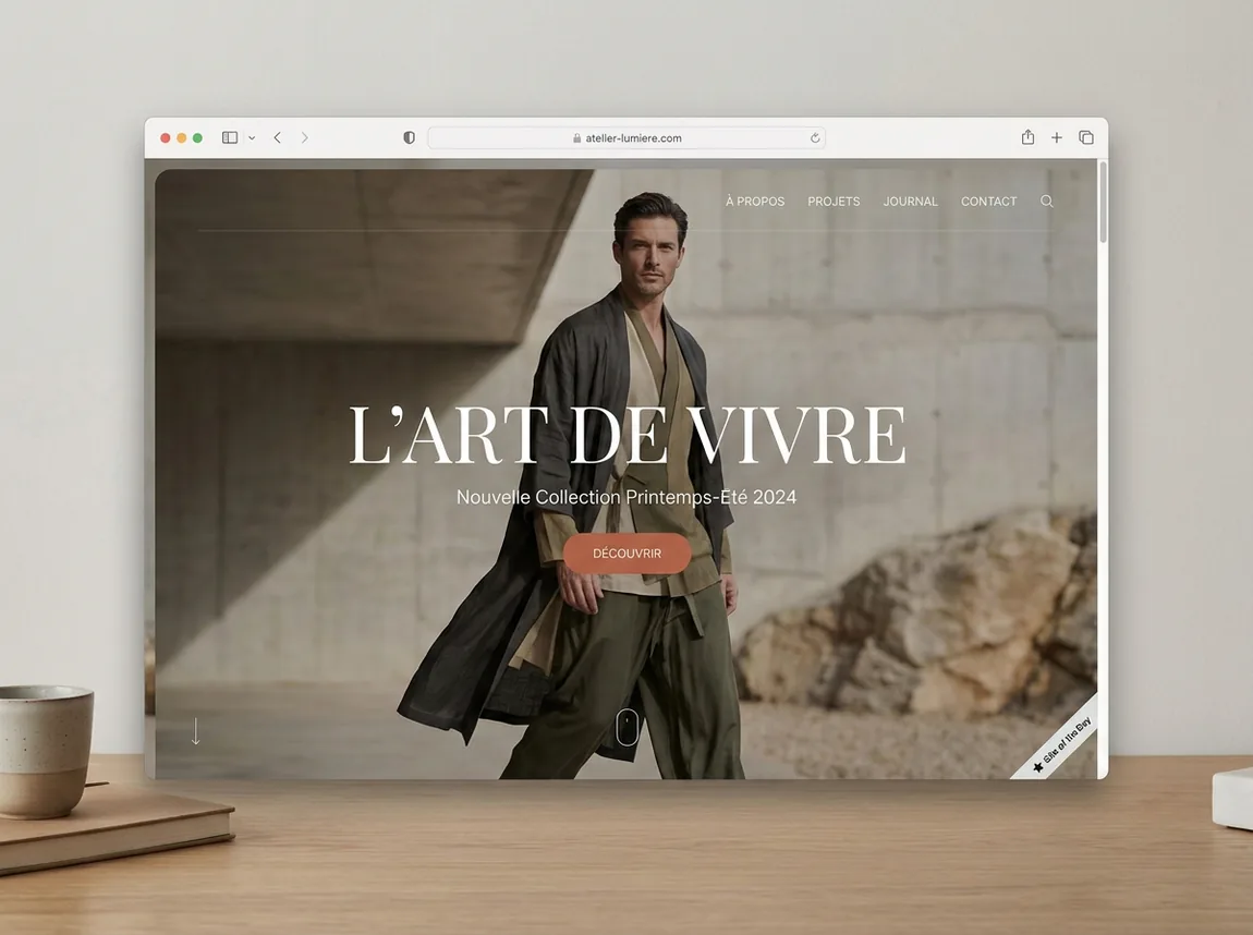 Exemple de site vitrine sur-mesure au design premium